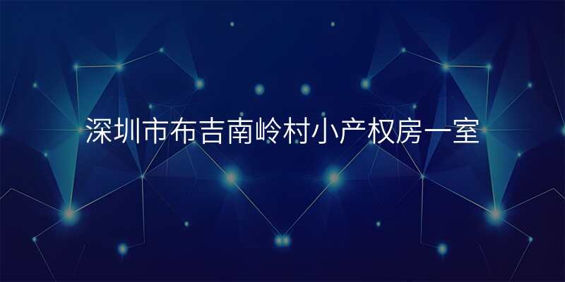 深圳市布吉南岭村小产权房一室