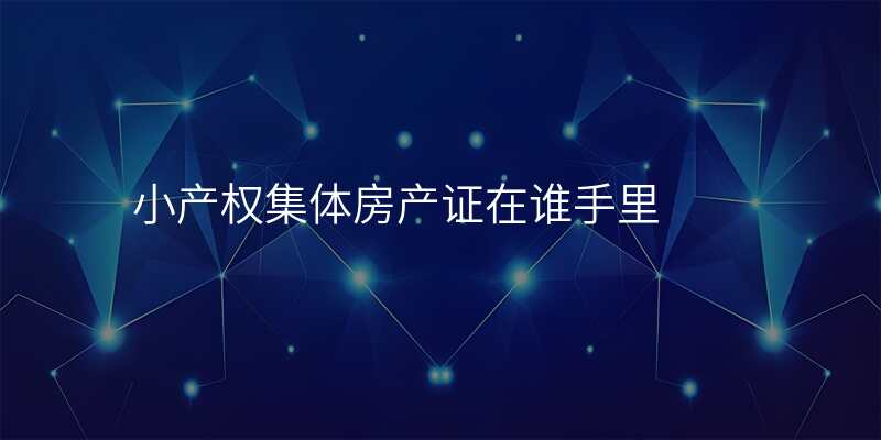 小产权集体房产证在谁手里