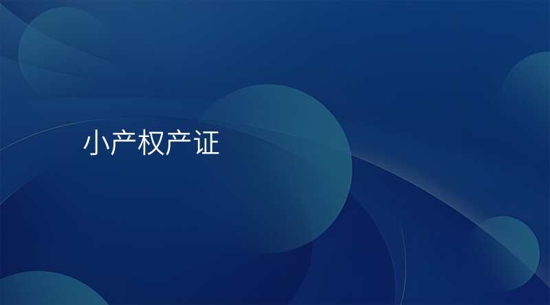 小产权产证