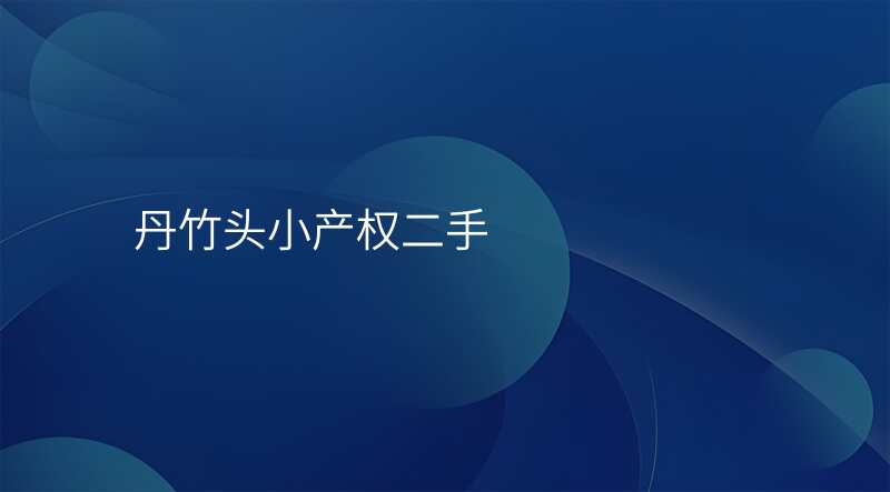 丹竹头小产权二手