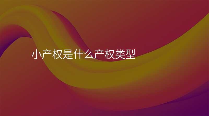小产权是什么产权类型