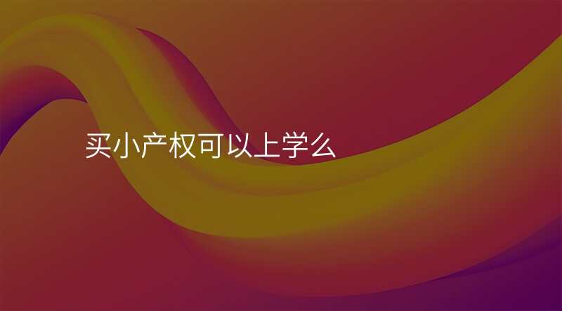 买小产权可以上学么
