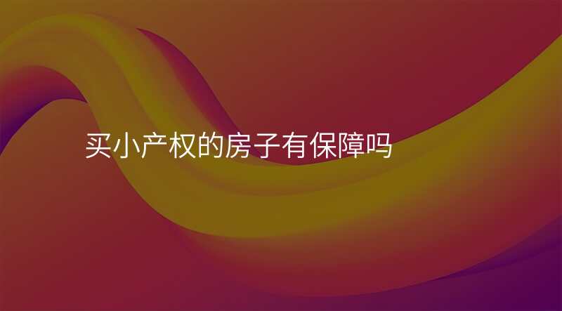 买小产权的房子有保障吗
