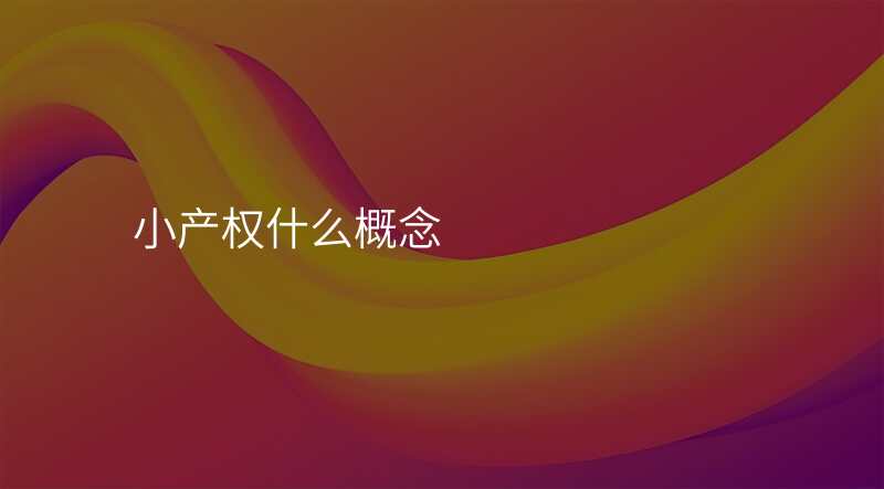 小产权什么概念