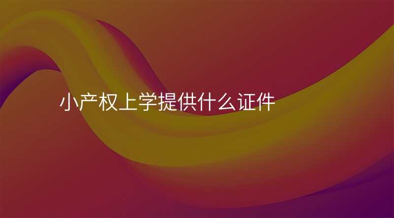 小产权上学提供什么证件