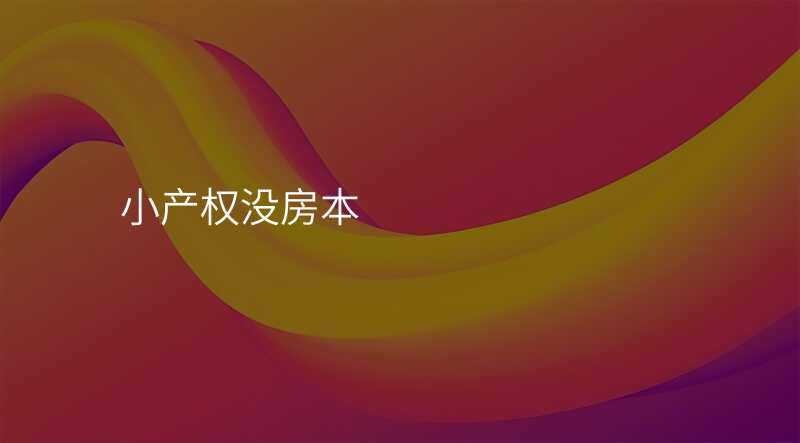 小产权没房本
