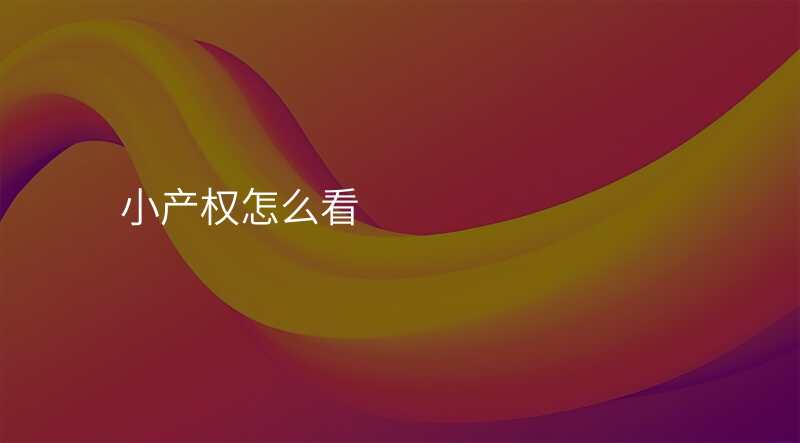 小产权怎么看