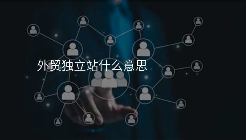 外贸独立站什么意思