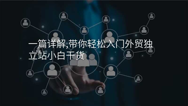 一篇详解,带你轻松入门外贸独立站小白干货