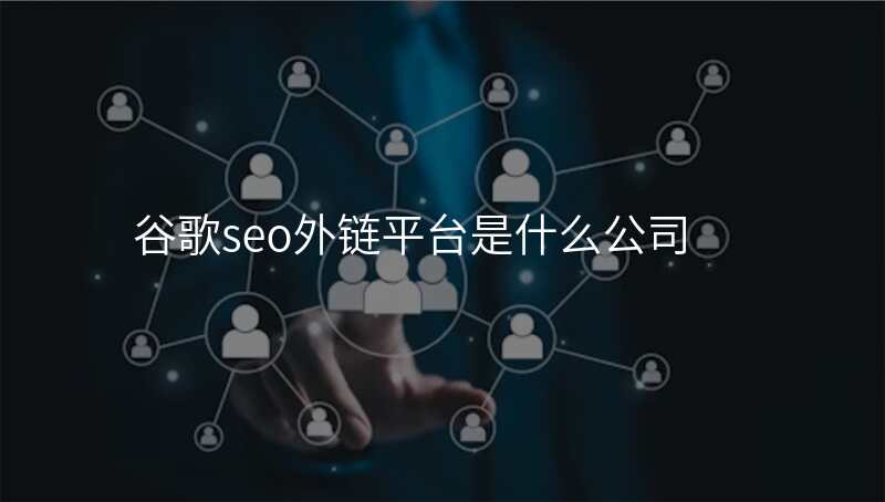谷歌seo外链平台是什么公司