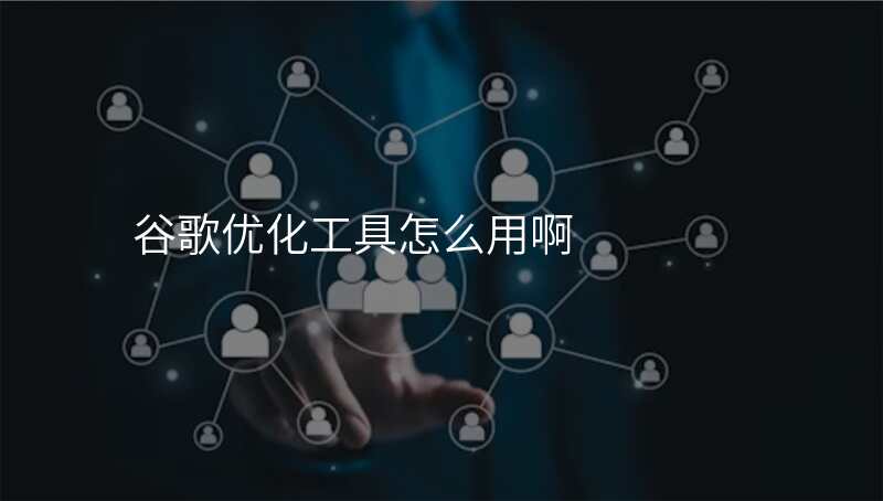 谷歌优化工具怎么用啊