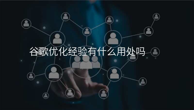 谷歌优化经验有什么用处吗