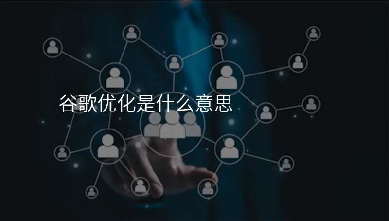 谷歌优化是什么意思