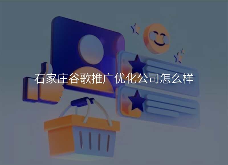 石家庄谷歌推广优化公司怎么样