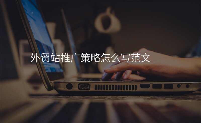 外贸站推广策略怎么写范文
