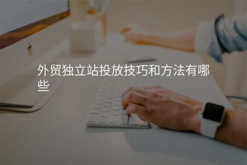 外贸独立站投放技巧和方法有哪些
