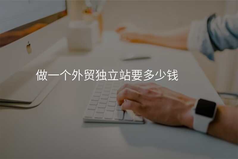 做一个外贸独立站要多少钱