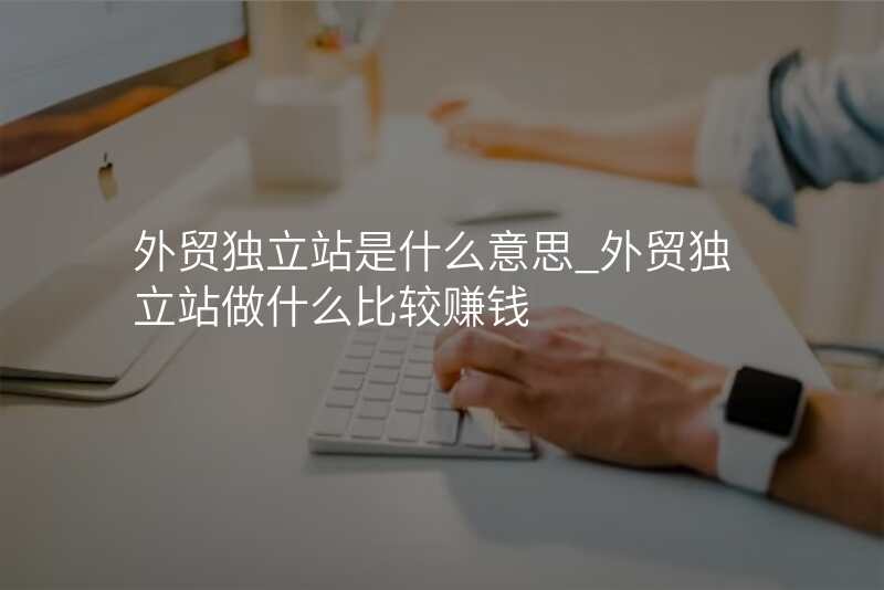 外贸独立站是什么意思_外贸独立站做什么比较赚钱