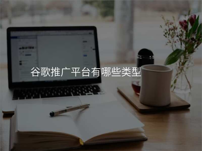 谷歌推广平台有哪些类型