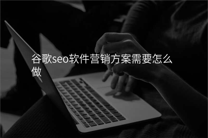 谷歌seo软件营销方案需要怎么做