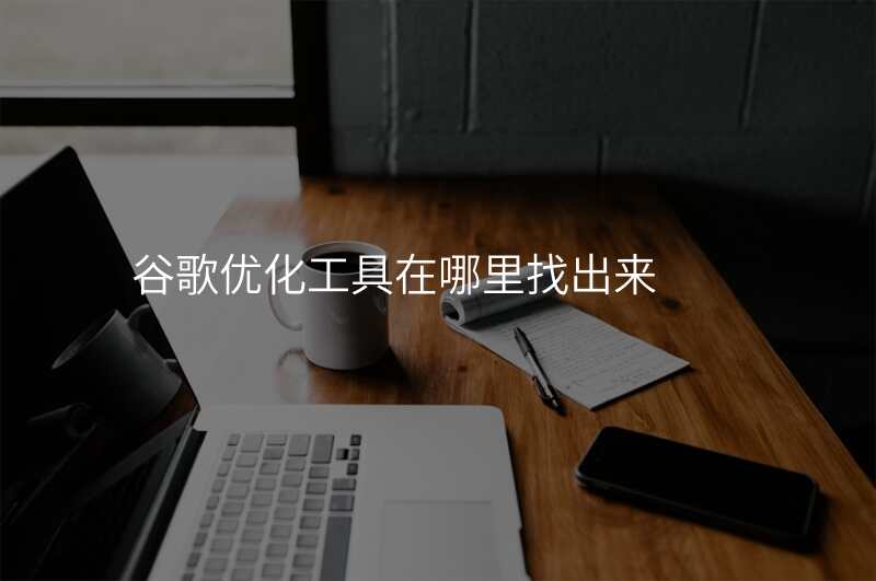 谷歌优化工具在哪里找出来