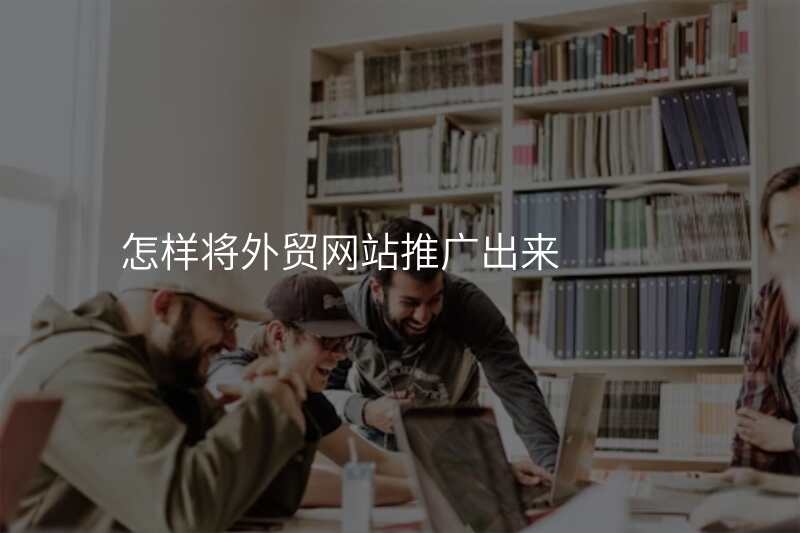 怎样将外贸网站推广出来