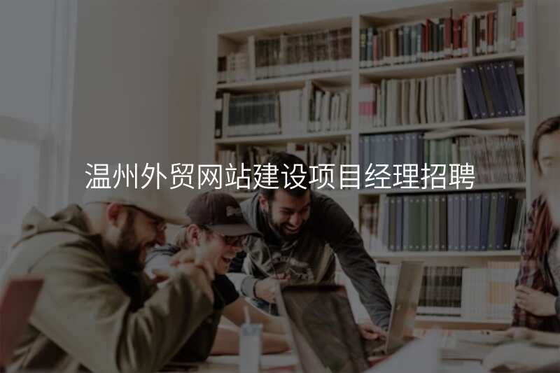 温州外贸网站建设项目经理招聘
