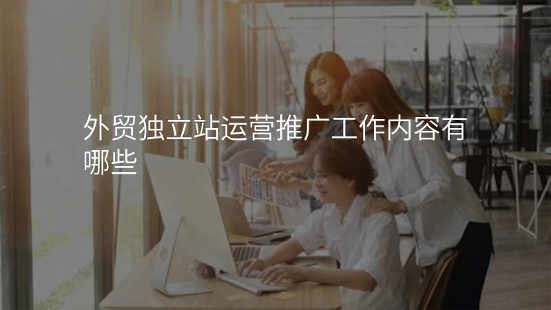外贸独立站运营推广工作内容有哪些