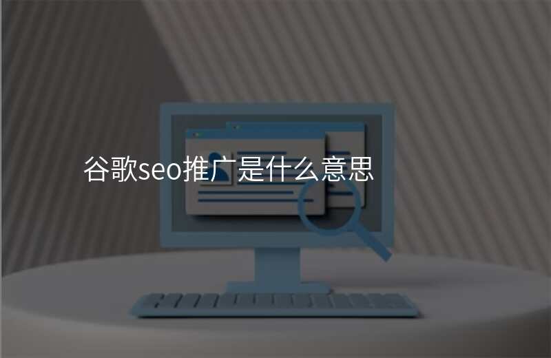 谷歌seo推广是什么意思