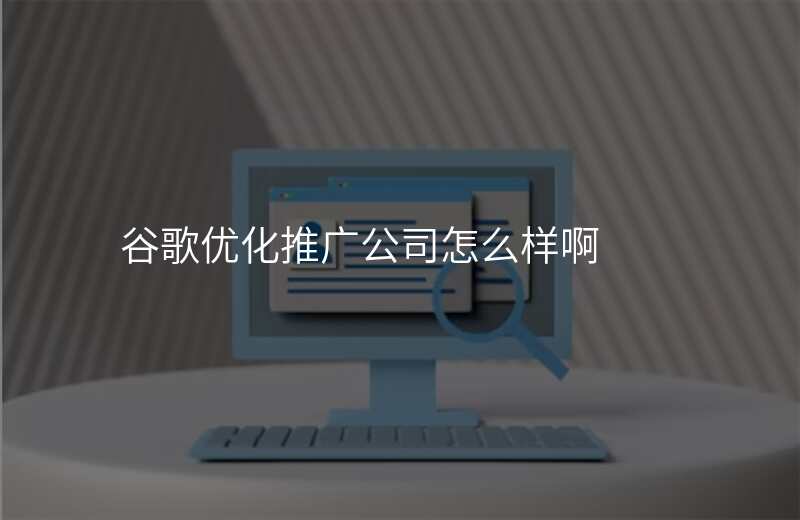 谷歌优化推广公司怎么样啊