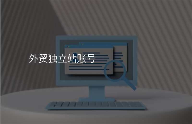 外贸独立站账号
