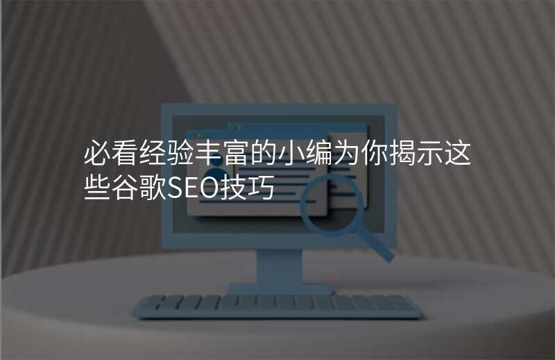 必看经验丰富的小编为你揭示这些谷歌SEO技巧