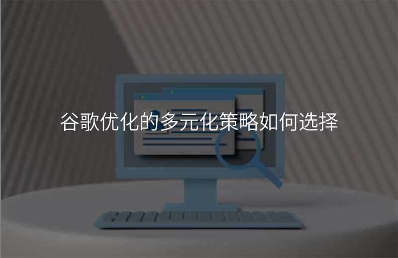 谷歌优化的多元化策略如何选择