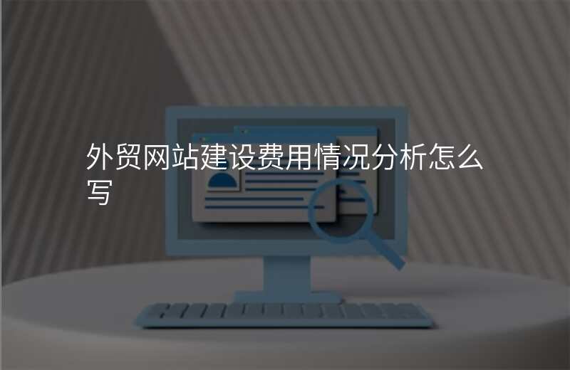 外贸网站建设费用情况分析怎么写