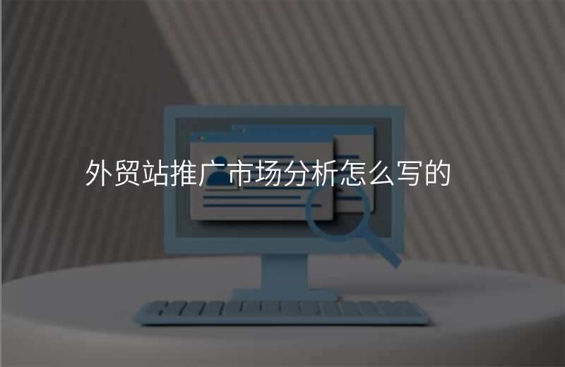 外贸站推广市场分析怎么写的