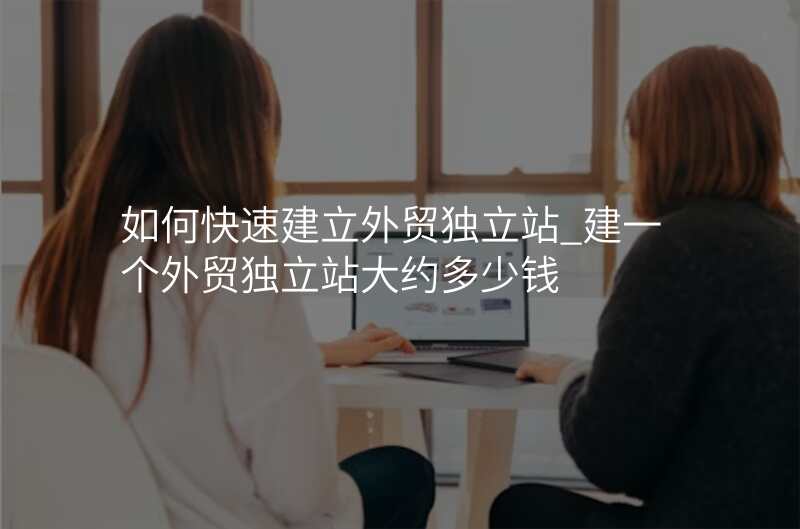 如何快速建立外贸独立站_建一个外贸独立站大约多少钱