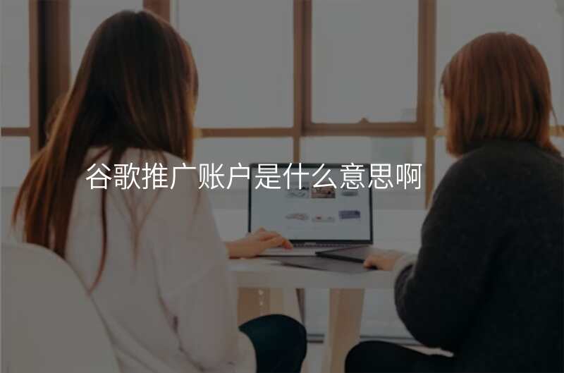 谷歌推广账户是什么意思啊