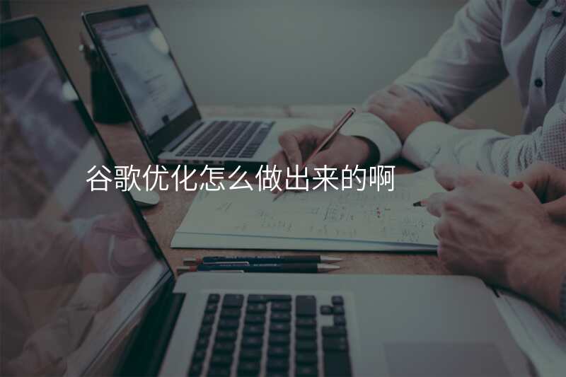 谷歌优化怎么做出来的啊