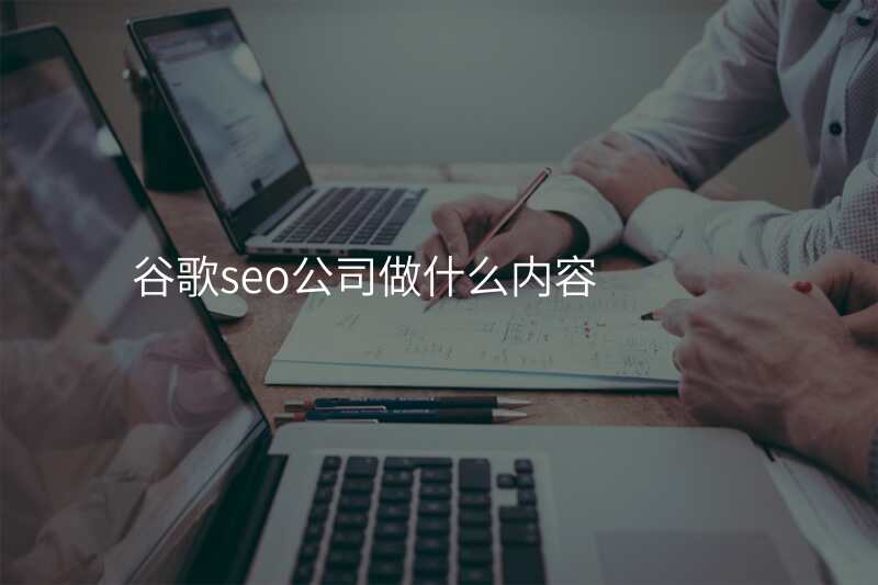 谷歌seo公司做什么内容
