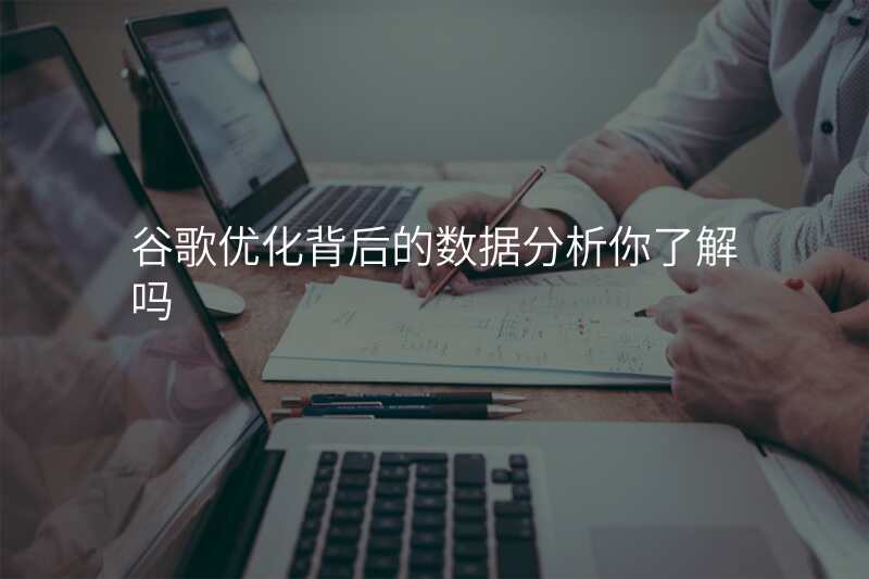 谷歌优化背后的数据分析你了解吗