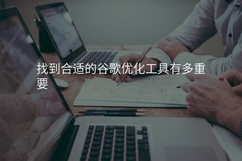 找到合适的谷歌优化工具有多重要