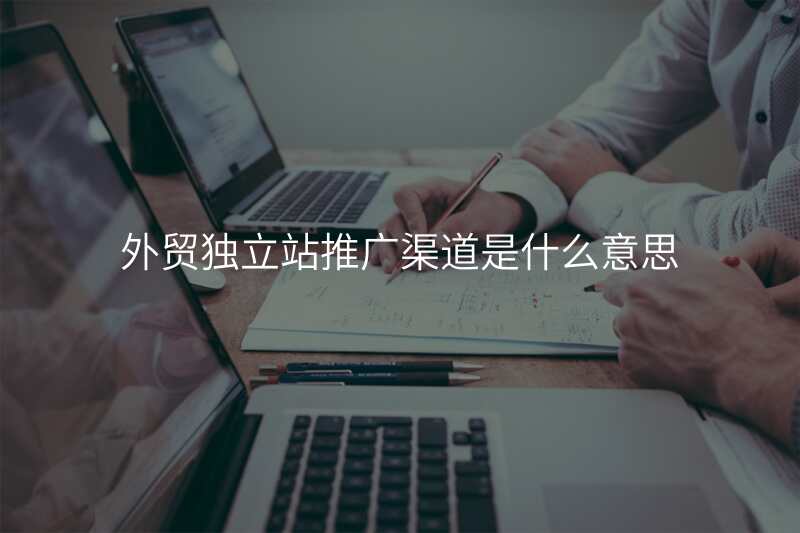 外贸独立站推广渠道是什么意思