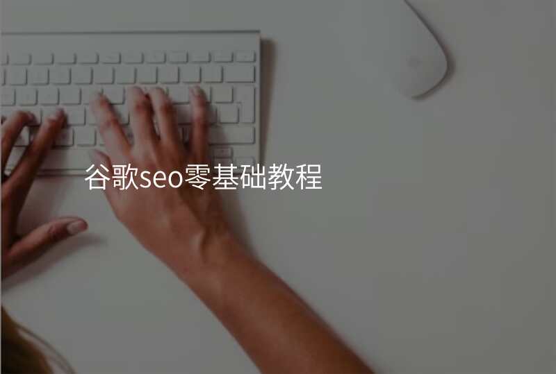 谷歌seo零基础教程