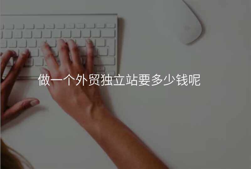 做一个外贸独立站要多少钱呢