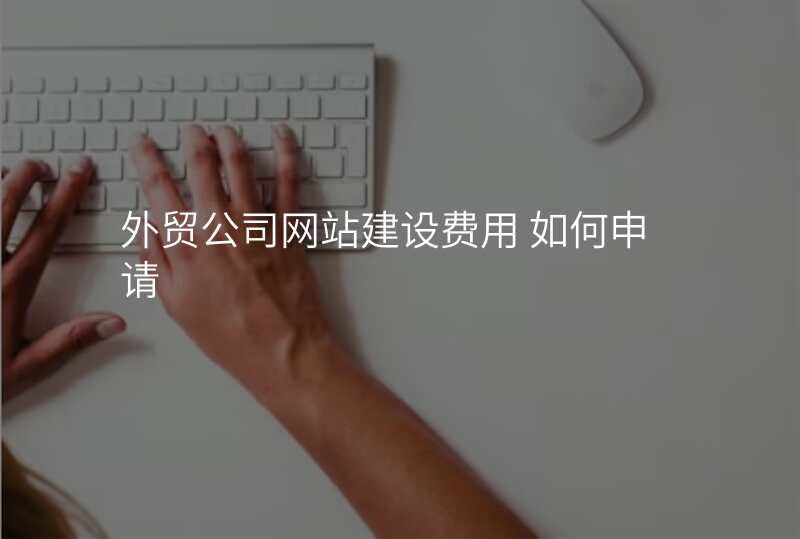 外贸公司网站建设费用 如何申请