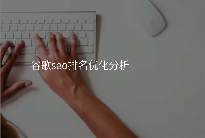 谷歌seo排名优化分析