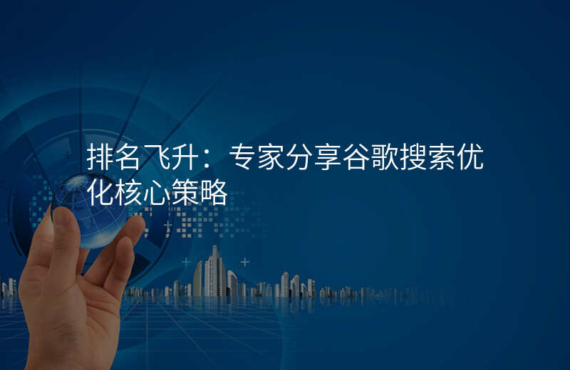 排名飞升:专家分享谷歌搜索优化核心策略