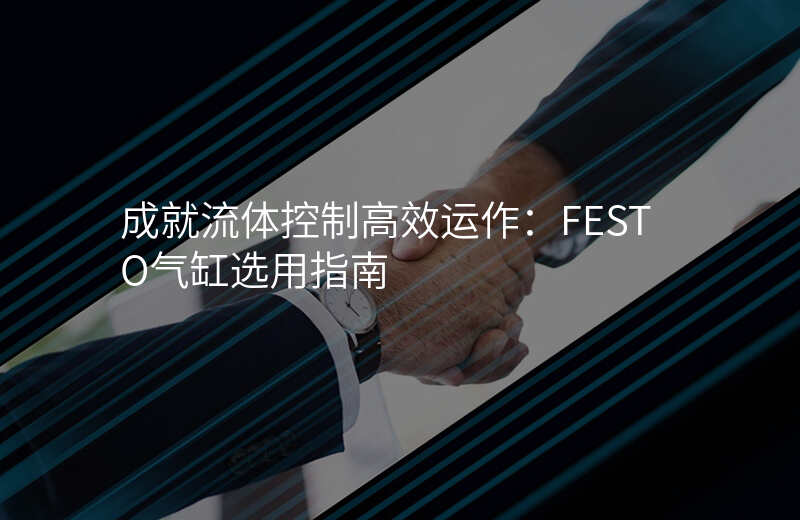 成就流体控制高效运作:FESTO气缸选用指南