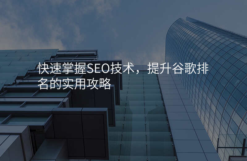 快速掌握SEO技术,提升谷歌排名的实用攻略