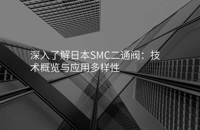 深入了解日本SMC二通阀:技术概览与应用多样性